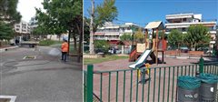 Καθημερινοί καθαρισμοί στις παιδικές χαρές του Δήμου Καλαμαριάς